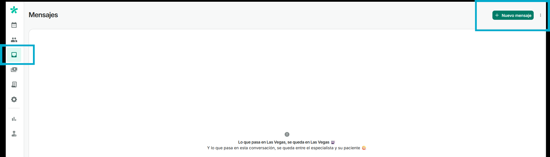 Chat interno de mensajes